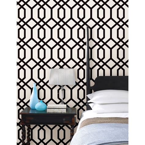 Brewster Wallcovering Brewster Essentials 56 Sq Ft Black Non Woven