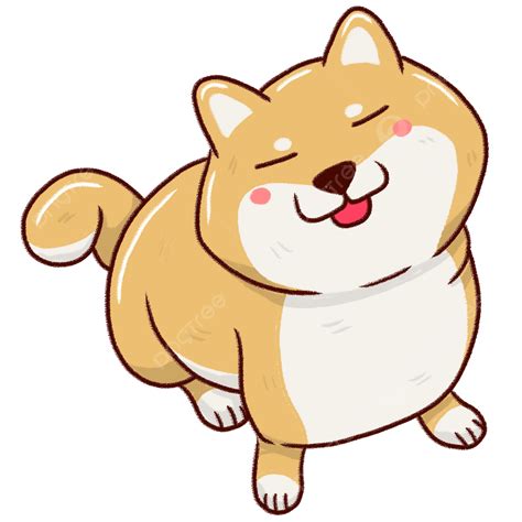 Dibujos Animados Marrón Cachorro Cachorro Lindo Shiba Inu Personaje Png