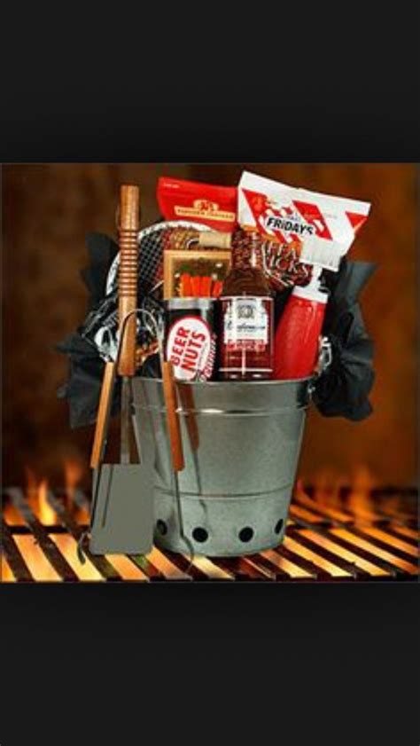 See more ideas about raffle baskets, raffle basket, bbq gifts. Bbq bucket | Fathers day gift basket, Bbq gift basket, Bbq ...