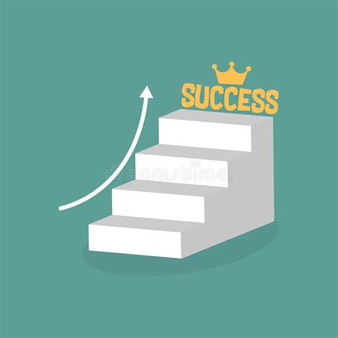 Stair Step Go To Success Staircase To Success Illustration Stock