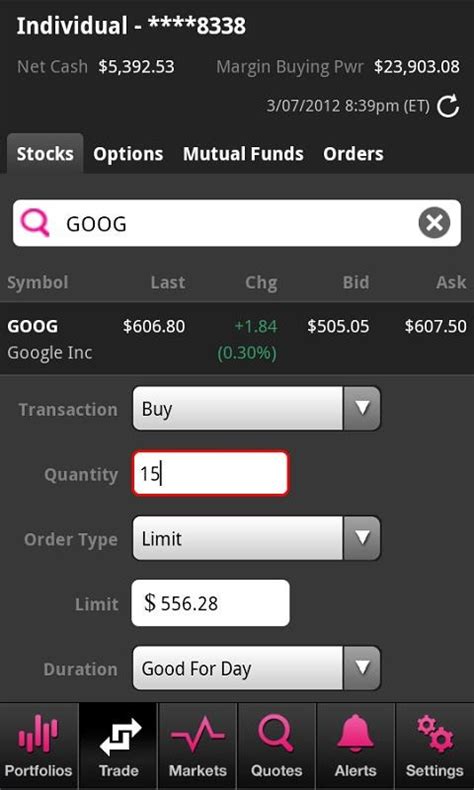 Upgrade to pro to be able to setup an unlimited number alarms. Zecco Releases Android App, Lets You Trade Stock, Options ...