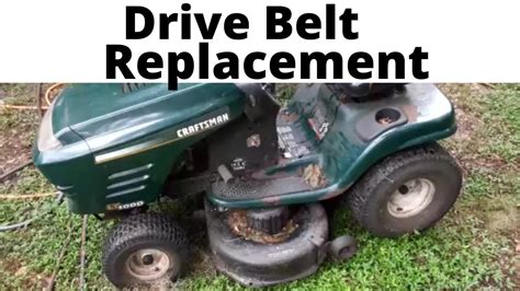 How To Replace The Drive Belt On A Craftsman Lt 1000 Riding Mower Youtube