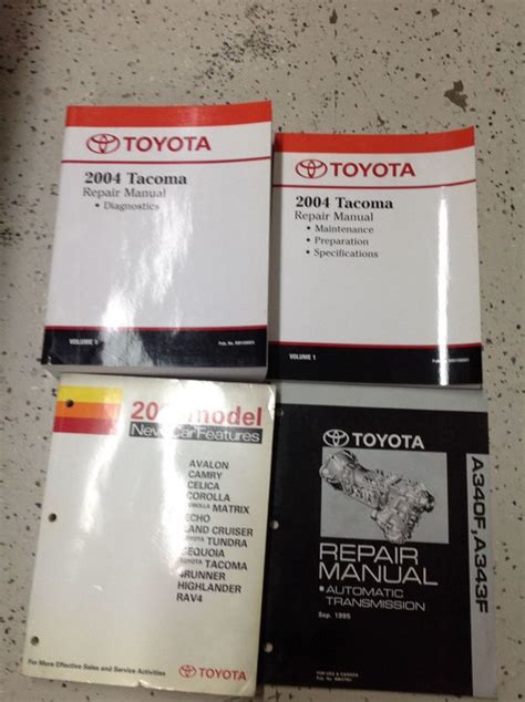 2004 Toyota Tacoma Truck Service Shop Repair Manual Set Factory