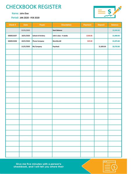 Excel Checkbook Register Budget Worksheet Excel Checkbook Register