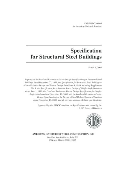 Pdf Specification For Structural Steel Buildings Alvaro Delszaes