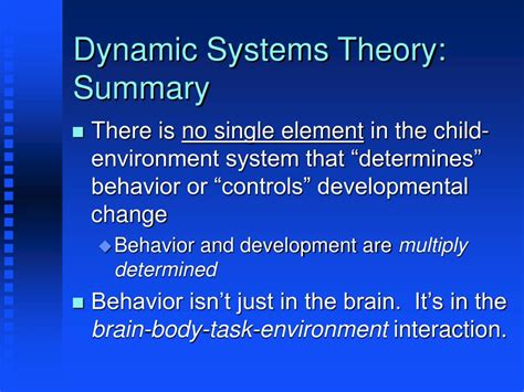 Ppt Dynamic Systems Theory Powerpoint Presentation Free Download