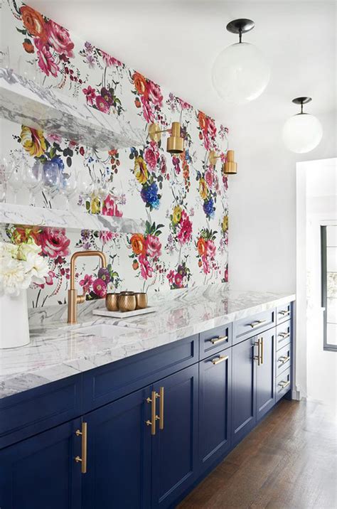 20 Beautiful Wallpaper Kitchen Backsplashes With Nature Elements Obsigen