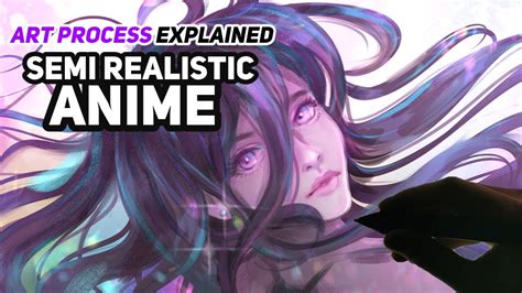 Semi Realistic Anime Inspired Art Style Process Explained Youtube