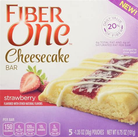 fiber one strawberry cheesecake bars pack of 4 grocery and gourmet food