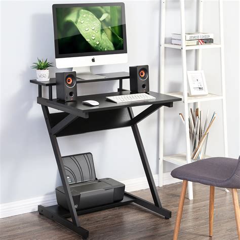 Fitueyes Z Shape Computer Desk For Small Spaces Study Writing Desk With