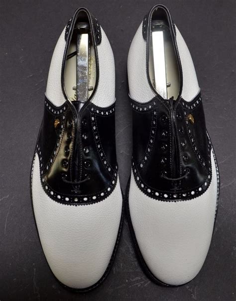 Sold Vintage Footjoy Classics Golf Shoes Black And White