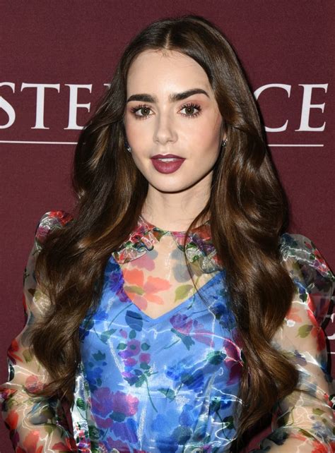 Lily Collins Debuted A New Bangs Haircut See The Photos Popsugar Beauty