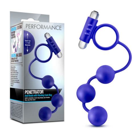 SILICONE ANAL BEADS WITH VIBRATING COCK RING FOR INTENSE PROLONGED