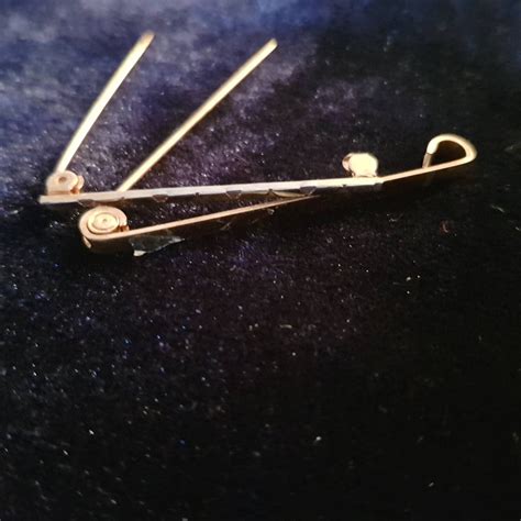 Two Antique Tie Pins One Plain One Patterned 1920s Etsy