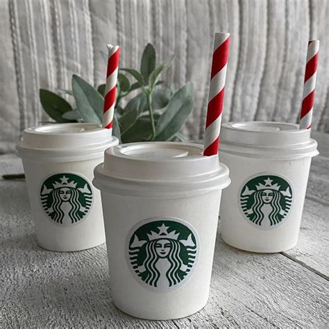 Mini Starbucks Cups Etsy Starbucks Cups Starbucks Party Coffee Party
