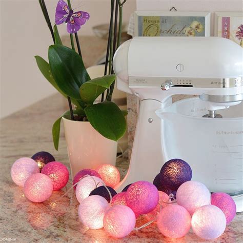 20 Leds Cotton Ball String Light 3m Colorful Decorative Cotton Fairy
