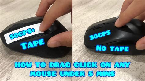 Tutorial How To Drag Click On Any Mouse Tape And No Tape Youtube