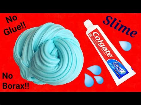 Diy Toothpaste Fluffy Slime How To Make Slime Without Glue Or Borax