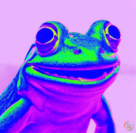Laughing Frog Vaporwave Artificial Design