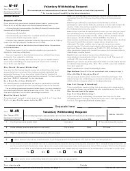 So those who will submit a paper form can use the irs version. Irs Form W-4V Printable - 2021 Irs Form W 4 Simple ...