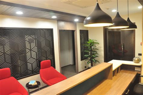 Reception Area For An Office Done By Mumbai Based Interior Design Firm