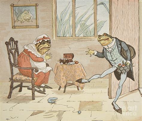 A Frog He Would A Wooing Go Painting By Randolph Caldecott Fine Art