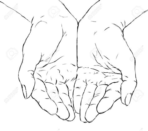 Cupped Hands Drawings