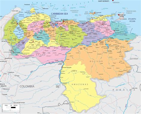 Venezuela Regions Map