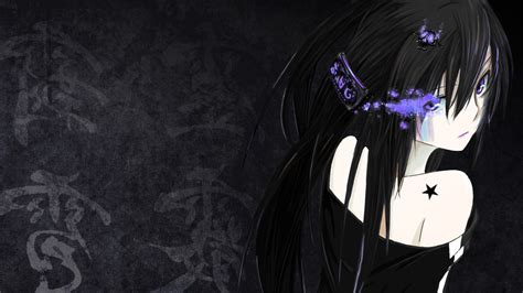 Dark Anime Girl Desktop Wallpaper