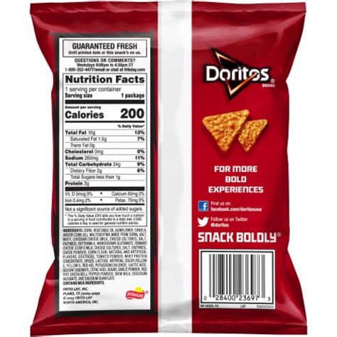 Doritos® Nacho Cheese Tortilla Chips 1375 Oz Qfc