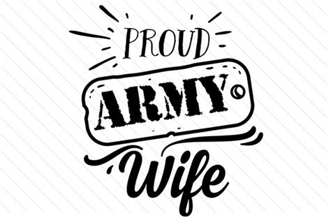 Usa Army Wife Svg For Cricut Proud Army Wife Svg Military Wife Clipart Dxf Eps Svg For