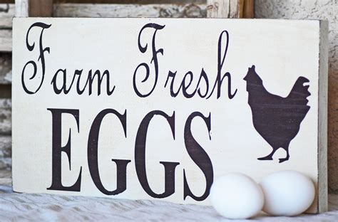 Farm Fresh Eggs Sign Rustic Country Kitchen Farm Fresh Eggs Sign