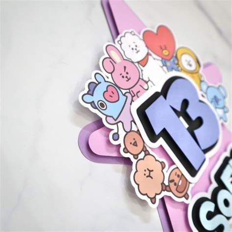 Bt21 Cake Topper In 2023 Cake Toppers Topper Birthday Party