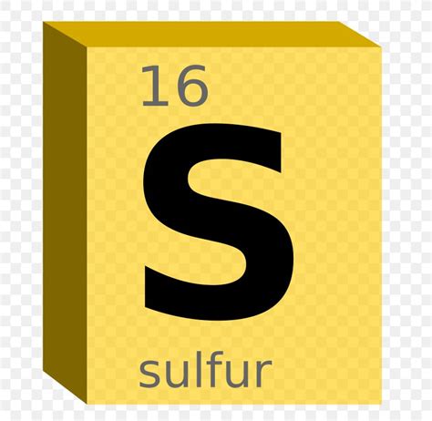 Periodic Table Sulfur Symbol Chemical Element Block Png 800x800px