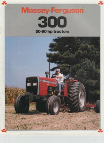 Massey Ferguson 300 Series 50 90 Hp Tractor Sales Brochure Mf360 Mf375