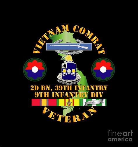 Army Vietnam Combat Infantry Veteran W 2nd Bn 39th Inf 9th Id Ssi