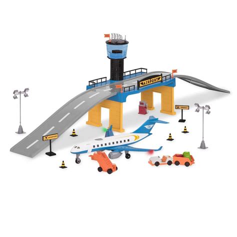 Airport Playset Toy Airplane Truck Toys And Construction Playsets For Kids