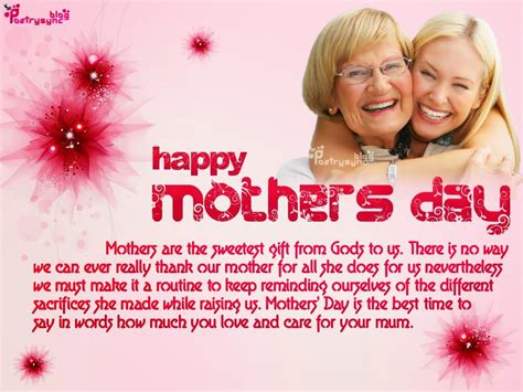 Poetry Mothers Day Wishes Cards And Pictures With Messages Happy Mothers Day Wishes Mother