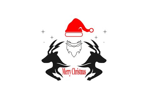 Merry Christmas Logo Vector Illustration Graphic By Fahruljunianto