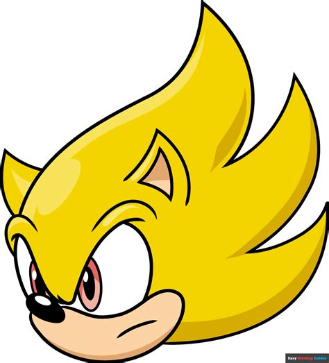 How To Draw An Easy Super Sonic Face Really Easy Drawing Tutorial