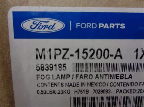 Genuine Ford Fog Lamp Assembly M1pz 15200 A Ebay
