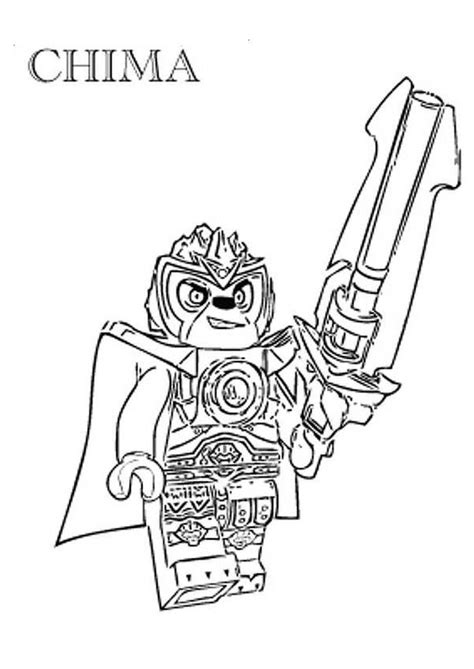 Coloriage 4 De Lego Chima