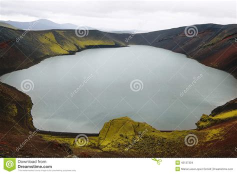 Ljotipollur Volcanic Crater Lake Stock Photo Image Of Fjallabak