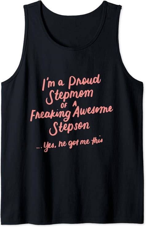 i m a proud stepmom of a freaking awesome stepson bonus mom tank top clothing