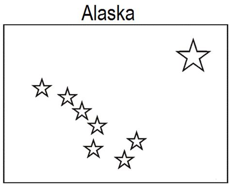 Geography Blog Alaska State Flag Coloring Page