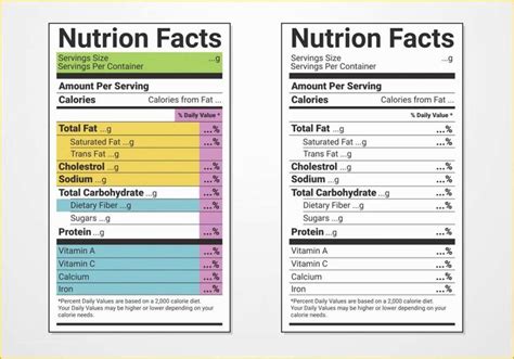Free Nutrition Facts Template Word Printable Templates
