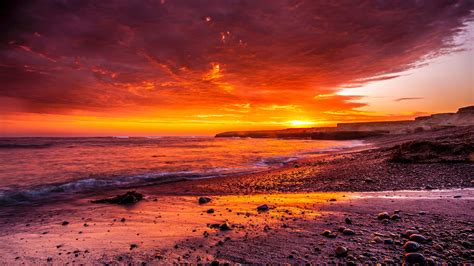 Ocean Coast Sunrise 4k Sunrise Wallpapers Ocean Wallpapers Nature