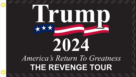 Trump 2024 The Revenge Tour Save America Again 3x5 Flag Rough Tex® 1