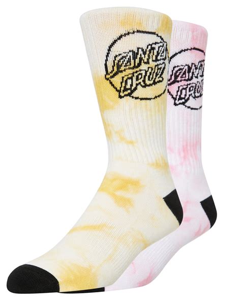 Santa Cruz Dye Dot Sock 2 Pack Assorted Surfstitch