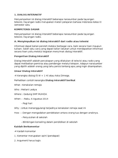 Tahukah anda apa yang dimaksud dengan dialog interaktif? Contoh Dialog Interaktif Di Tv - Aneka Contoh